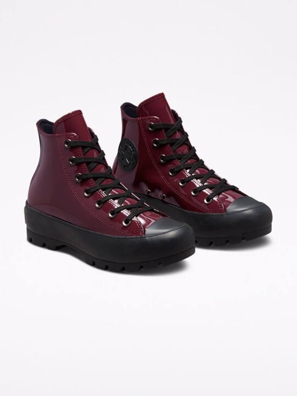 Converse Women's Platform High-Top Sneakers in Burgundy